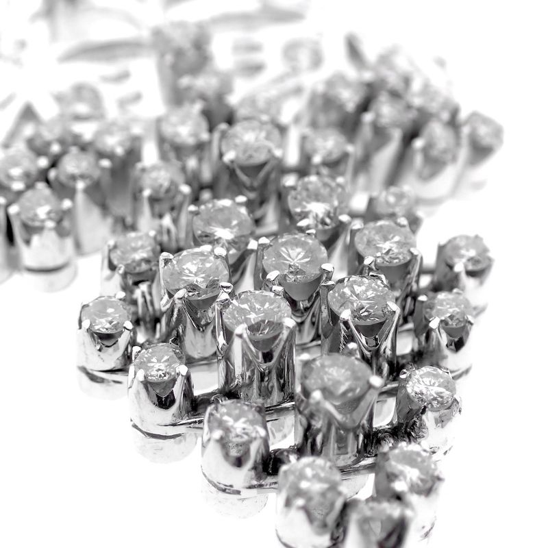 Image 5 of White gold pendant of a bunch of grapes with diamonds; Approx. 1.42 ct.