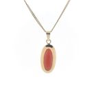 Image 3 of Gold pendant with red coral | Vintage