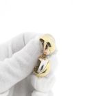 Image 12 of Tricolor gold braided stud earrings