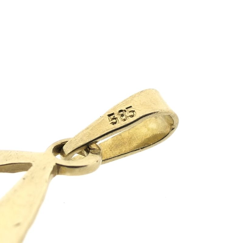 Image 8 of Gold pendant with Aquamarine