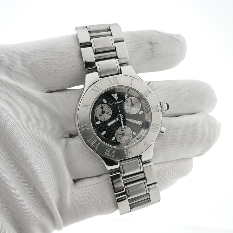 Image 15 of Cartier Chronoscaph 21 Ref. 2424; Unisex chronograph watch