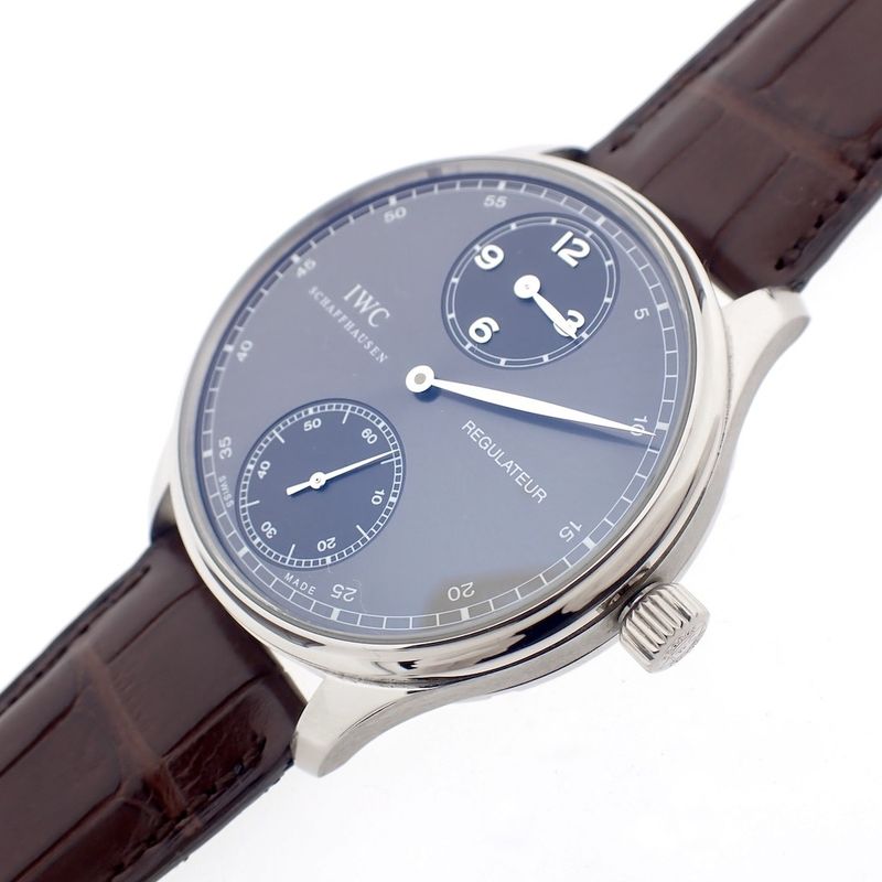 Image 11 of IWC Portuguese Regulator; 18k white gold men's watch