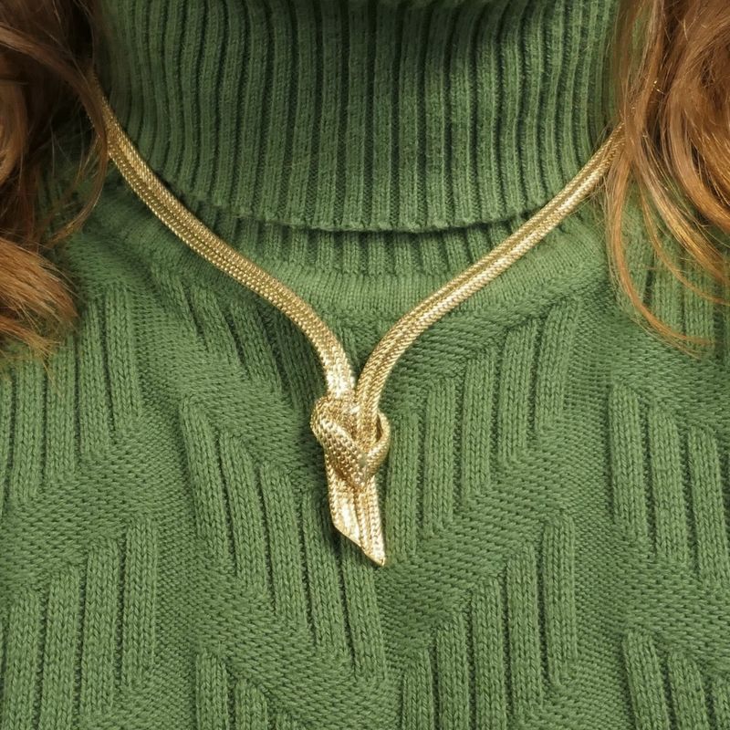 Image 5 of Gold herringbone link necklace