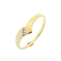Two-tone gold ring with diamond | 0.03 ct.