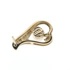 Image 6 of Gold stud earrings with pearl and diamond; 0.02 ct.