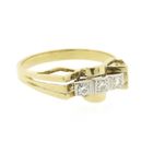 Image 4 of Vintage gold ring with diamonds; 0.09 ct.