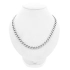 Image 1 of Silver Robust Flat Gourmet Link Necklace