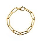 Image 3 of Sheep/Lemon gold anchor link bracelet