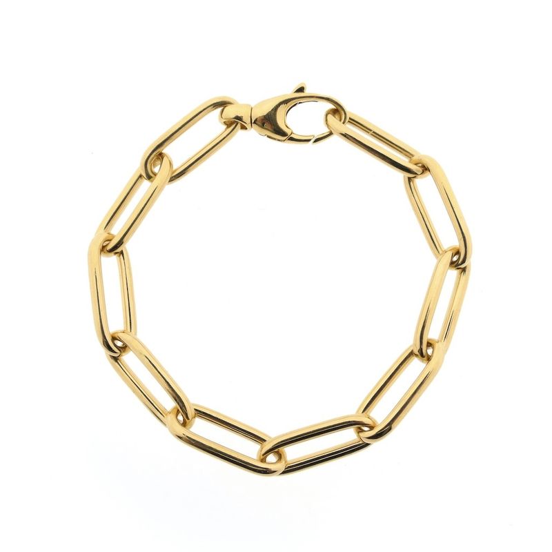 Image 3 of Sheep/Lemon gold anchor link bracelet