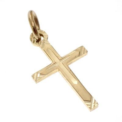 Image 2 of Gold pendant with a subtle cross