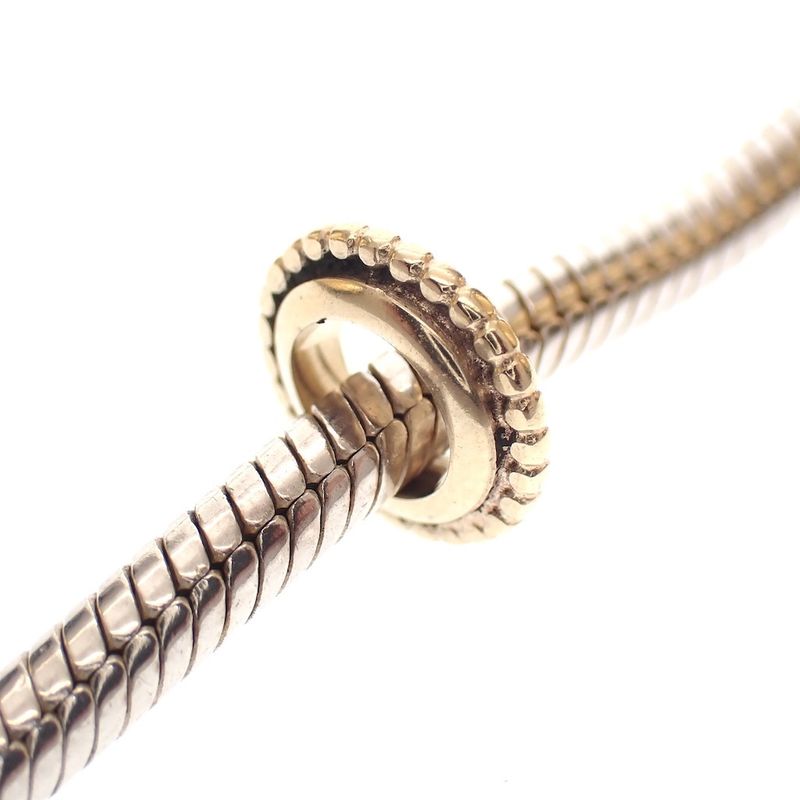 Image 2 of Pandora spacer; Gold; Dots in a Row