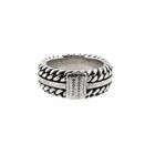 Afbeelding 3 van Zilveren Buddha to Buddha Chain Textuur Ring