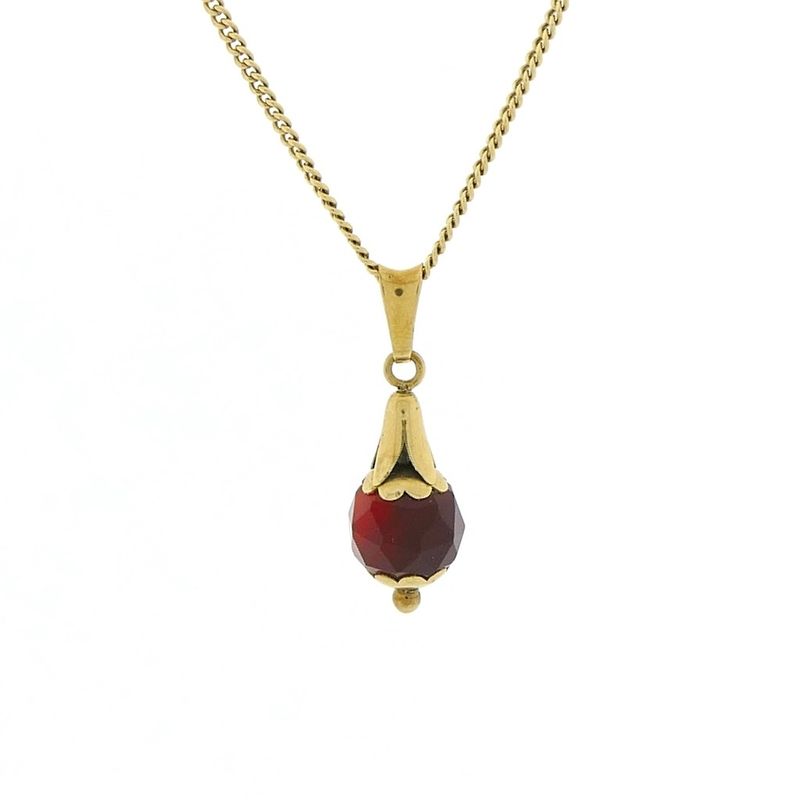 Image 8 of Gold pendant with garnet | Vintage