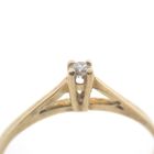 Image 3 of Gold solitaire ring with diamond | 0.025 ct.