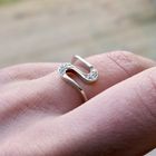 Image 8 of White gold ring with 0.04 ct diamond.