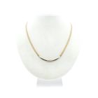Image 1 of Two-tone gourmet link necklace with diamond pendant; 0.21 ct. | 41.5 cm