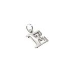Image 2 of Silver charm of the letter E