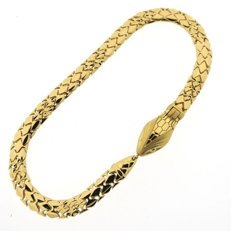Image 4 of Gold 'Snake' bracelet; 24 carat