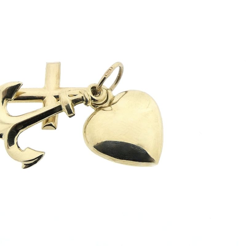 Image 5 of Gold pendant; Faith, hope, and love