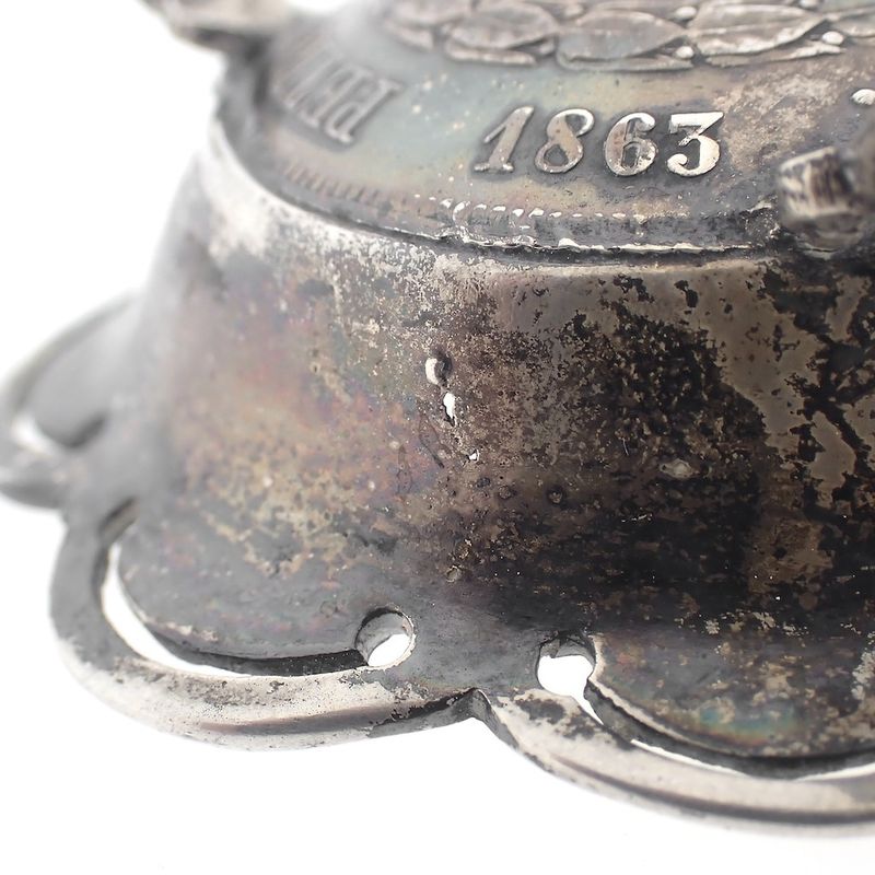 Image 6 of Silver ashtray made of a coin, circa early 20th century