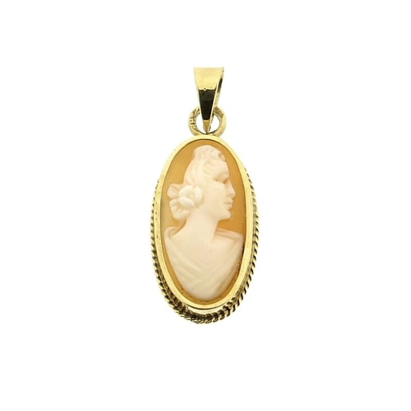 Image 1 of Gold pendant with cameo | Vintage/antique