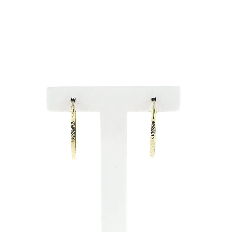 Image 1 of Gold faceted earrings | Ø 22.5 mm