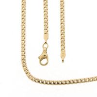 Gold flat gourmet link chain | 45.5 cm