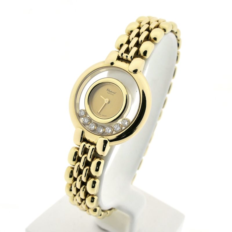 Image 9 of Chopard Happy Diamonds 4101 1; 18k gold women's watch with diamonds