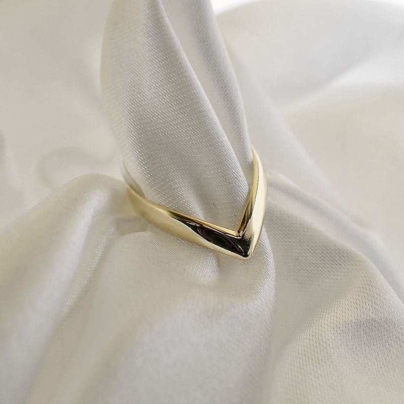 Image 3 of Gold V-shaped ring