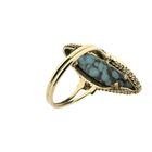 Image 7 of Vintage gold ring with turquoise
