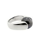 Image 3 of Silver ring with black pearl | Melano