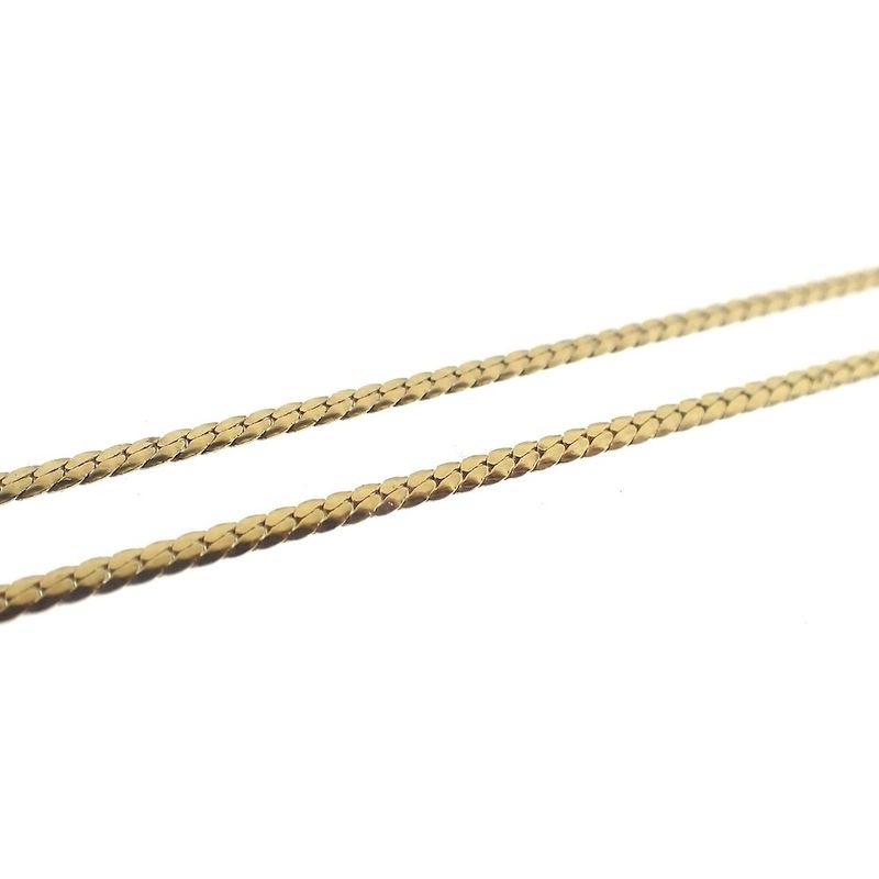 Image 6 of Two-tone gourmet link necklace with 0.035 ct. diamond | 42 cm