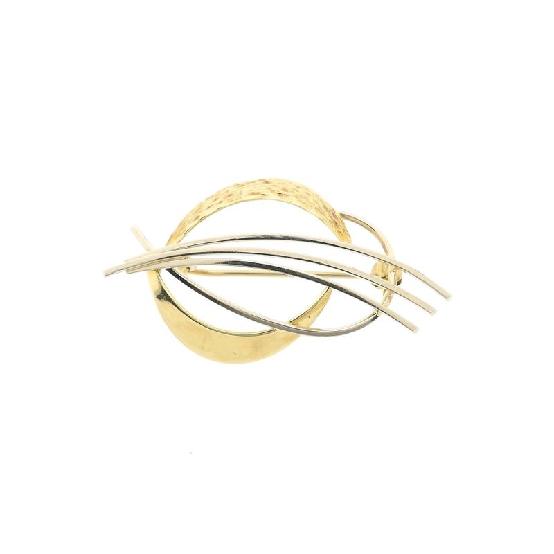 Image 1 of Vintage two-tone gold brooch