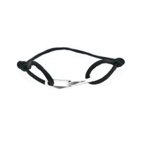 Forever Knots® Black Satin Bracelet with Silver Link