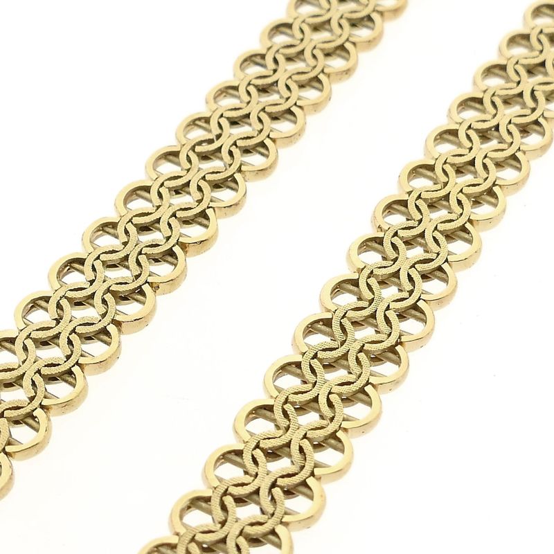 Image 7 of Gold Fantasy Link Necklace; 14 Karat; 43.5 cm
