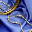 Image 2 of Gold pandora bracelet; Snake Chain | 21.5 cm