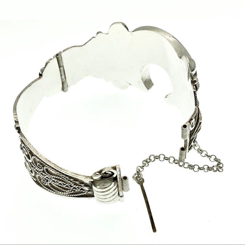 Image 8 of Silver wide bohemian bracelet | Ø 63 mm