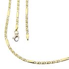 Image 1 of Gold closed figaro link necklace | 47 cm