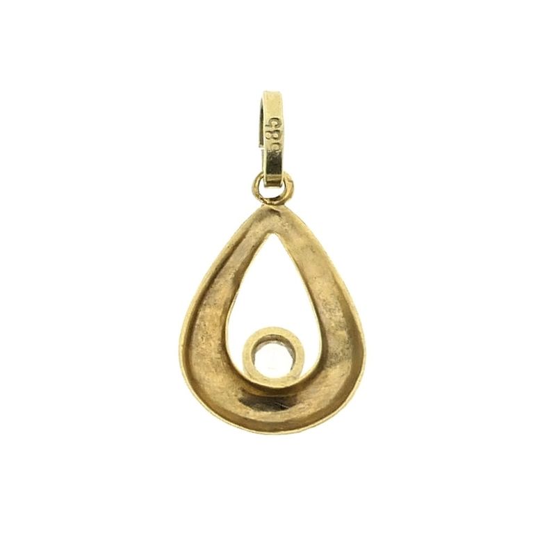 Image 3 of Gold minimalist pendant with zirconia