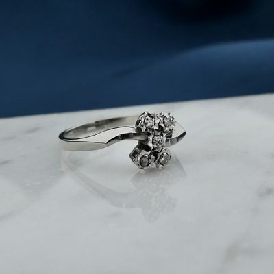 White gold ring with diamond | 0.025 ct. Image 2 of White gold ring with diamond | 0.025 ct.