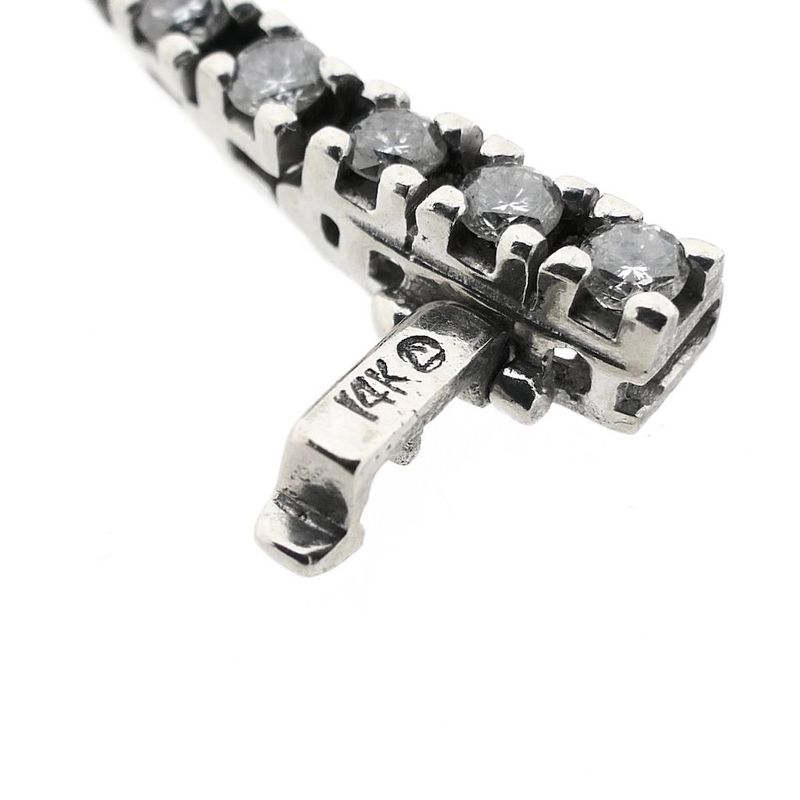Image 5 of White Gold Tennis Bracelet with Diamonds; 3.64 ct.