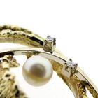 Image 3 of Two-tone gold fantasy brooch with diamond and pearl
