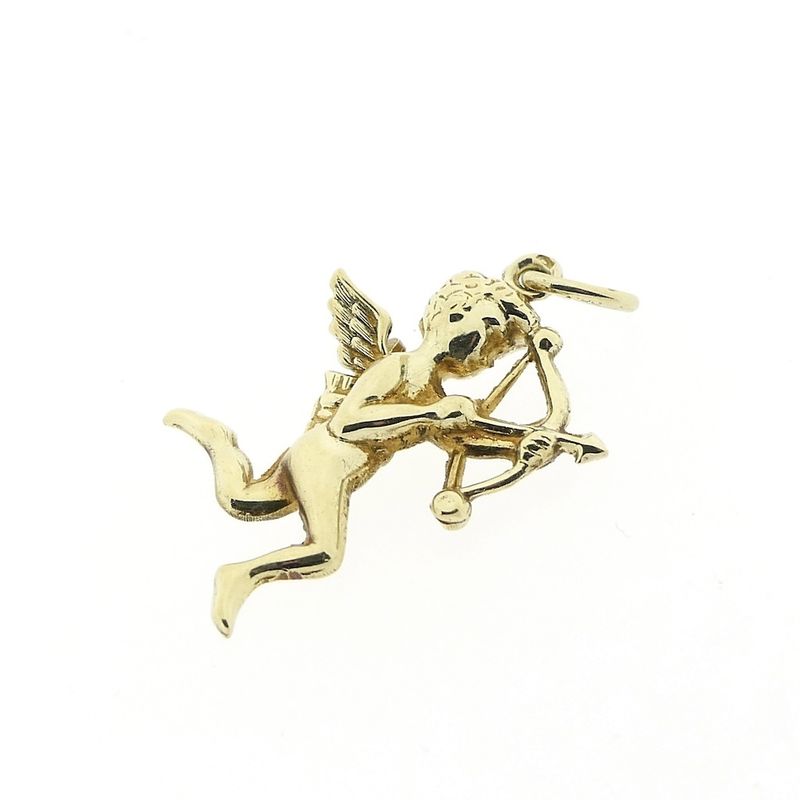 Image 3 of Gold cupid pendant