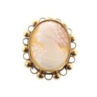 Image 1 of Antique gold brooch with cameo