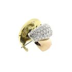 Image 6 of Tricolor gold stud earrings with diamonds; Approx. 3.00 ct.