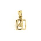 Image 1 of Gold pendant with uncut diamond