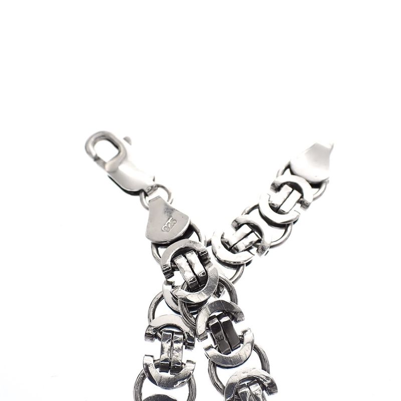 Image 4 of Silver link bracelet; Men | 22.5 cm