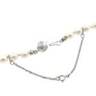 Image 7 of Pearl necklace with white gold clasp and diamonds; 0.01 ct.