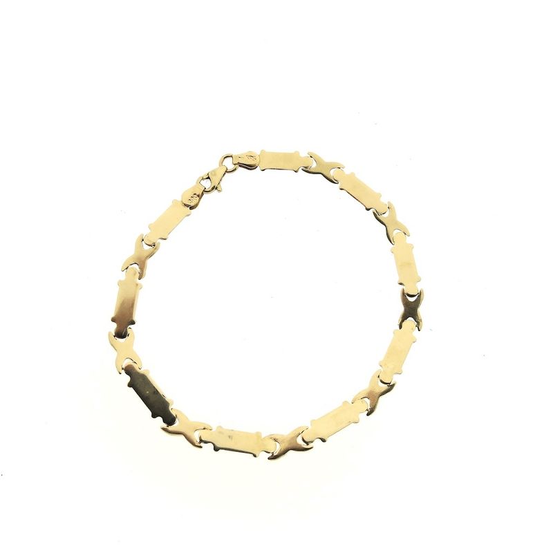 Image 6 of Two-tone gold fantasy link bracelet
