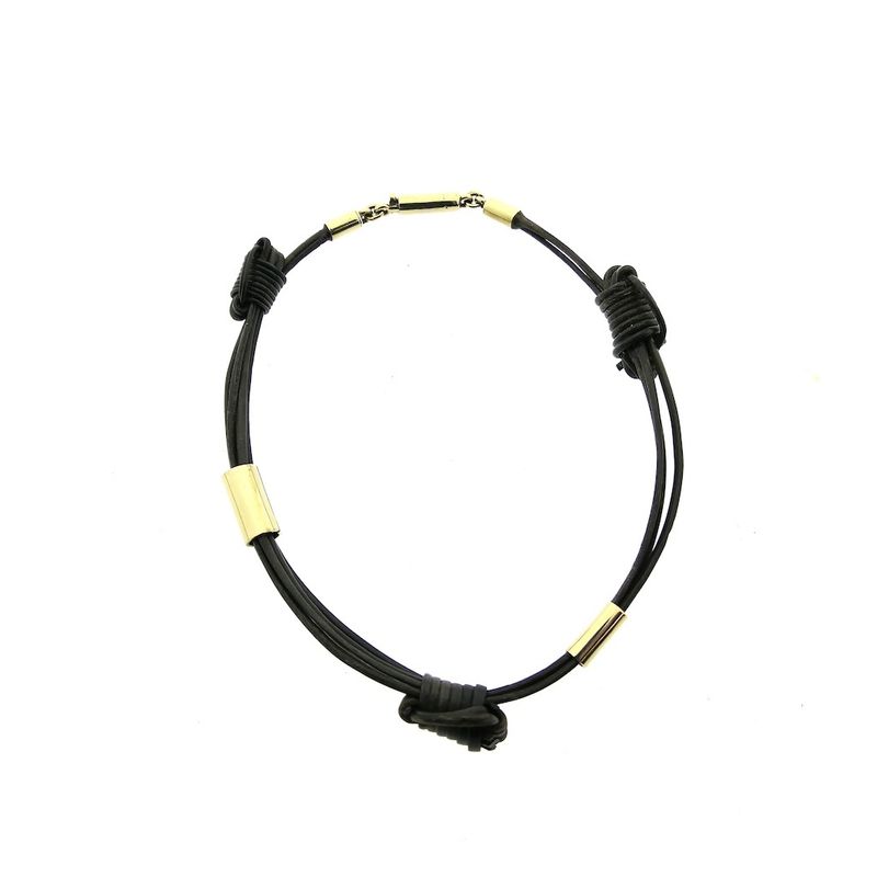 Image 1 of Elephant hair bracelet with gold clasp | Ø 65.0 mm